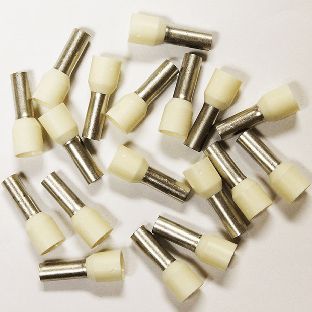 Wire Ferrule, Ivory, AWG 8, 12 mm Barrel, 100 per bag - Image 2