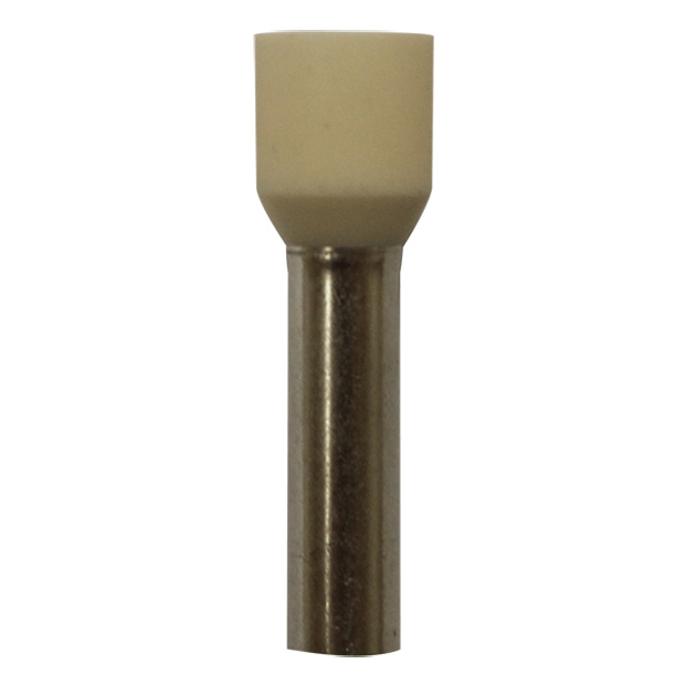 Wire Ferrule, Ivory, AWG 8, 18 mm Barrel, 100 per bag - Image 1
