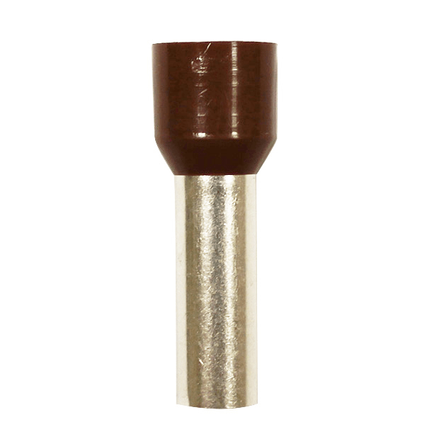 Wire Ferrule, Brown, AWG 4, 22 mm Barrel, 50 per bag - Image 1