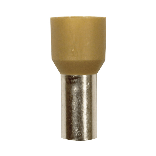 Wire Ferrule, Beige, AWG 2, 16 mm Barrel, 25 per bag - Image 1