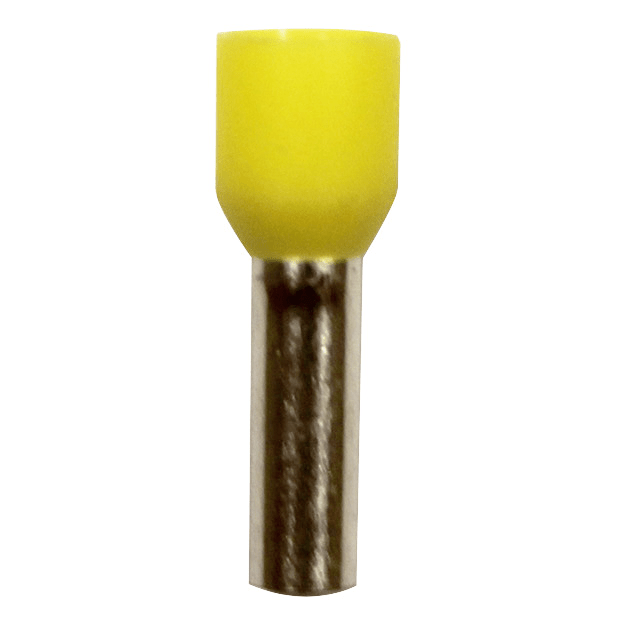 Wire Ferrule, Yellow, AWG 10, 12 mm Barrel, 100 per Bag - Image 1