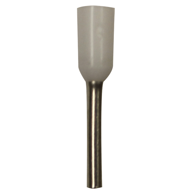 Wire Ferrule, White, AWG 20, 8 mm Barrel, 500 per bag - Image 1