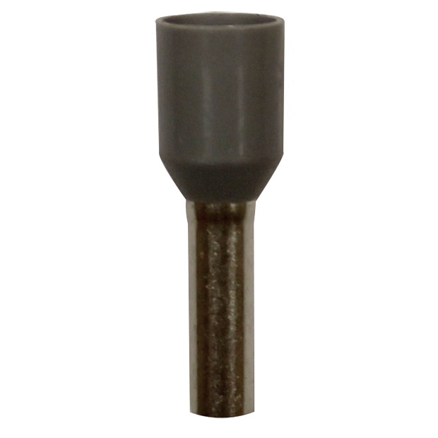 Wire Ferrule, Gray, AWG 14, 8 mm Barrel, 500 per Bag - Image 1