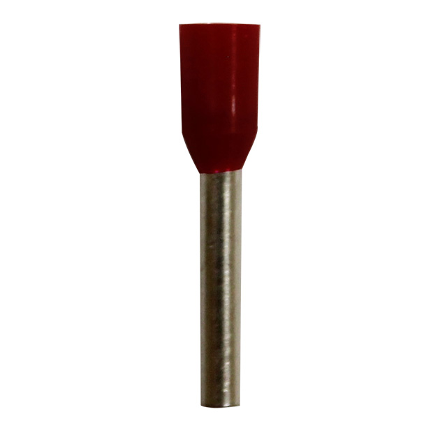 Wire Ferrule, Red, AWG 18, 10 mm barrel, 500 per bag - Image 1