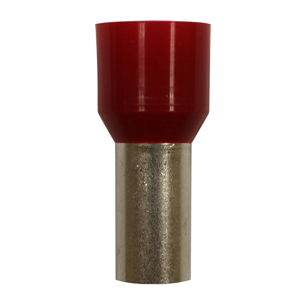 Wire Ferrule, Red, AWG 2, 16mm Barrel, 25 per bag - Image 1
