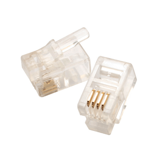 Economy Modular Plugs - 4P4C Flat Cable (1000 pcs) - Image 1