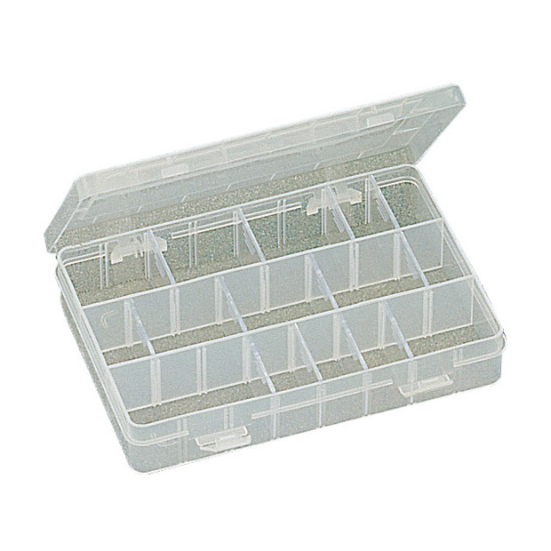 Plastic Box w/dividers 8 X 5.25 X 1.5 - Image 1