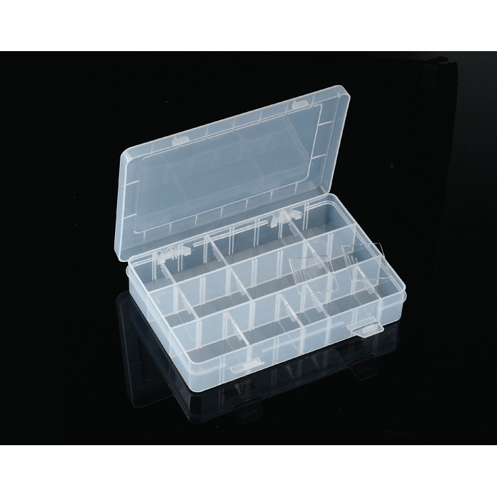 Plastic Box w/dividers 8 X 5.25 X 1.5 - Image 3