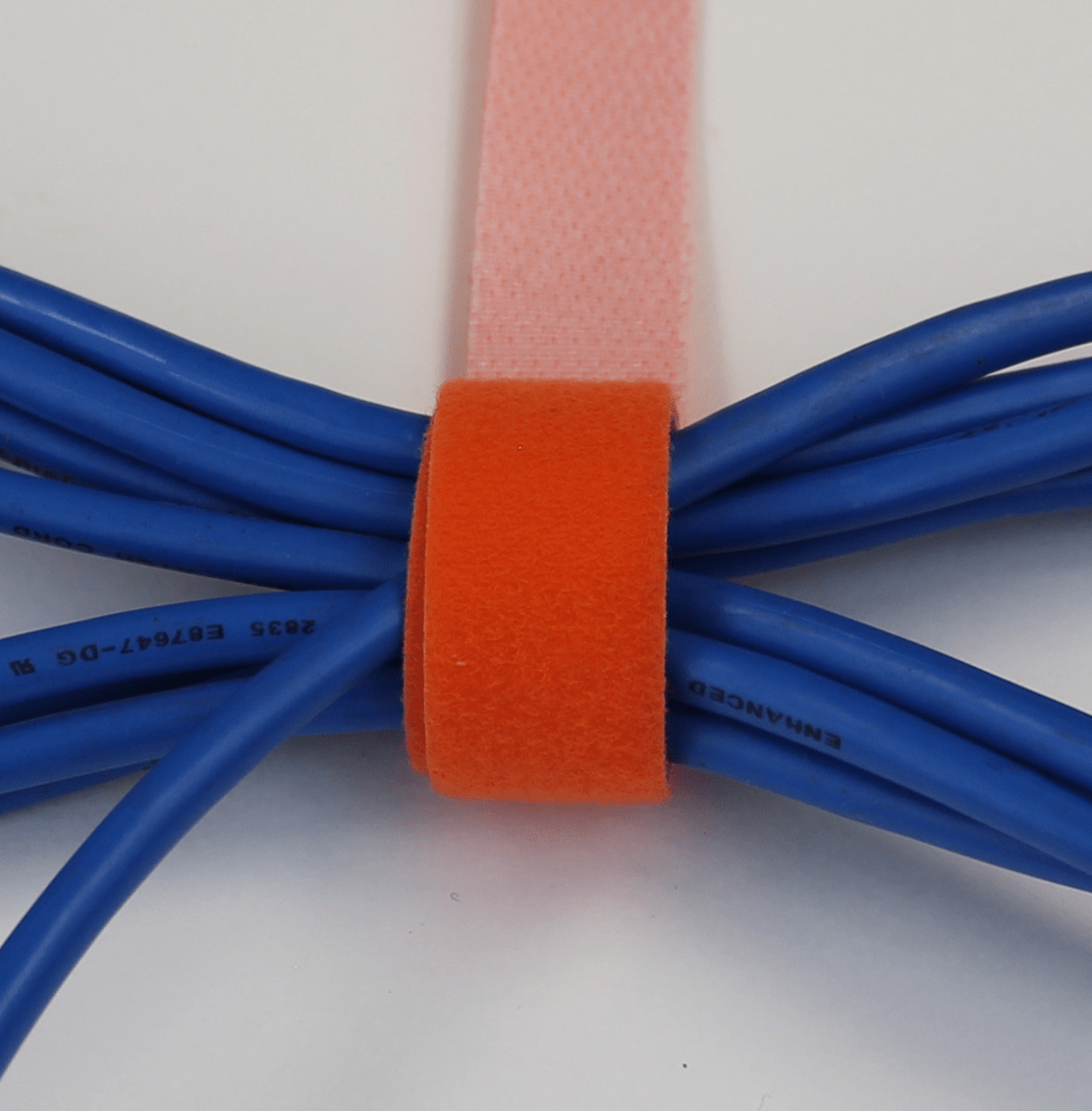 Hook & Loop Tape, 3/4" Wide, Orange, 50FT Roll - Image 2