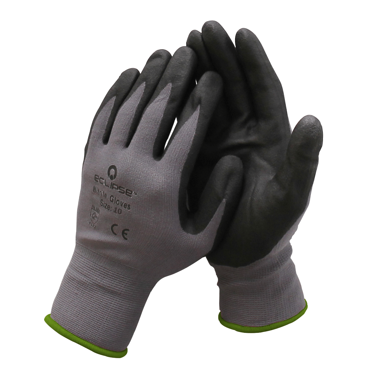 Nitrile Coated Work Gloves, X-Large, Size 10 - Image 1