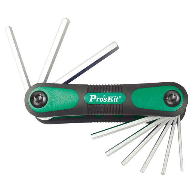 9 Pc Folding Hex Key Set - Inch - Image 1