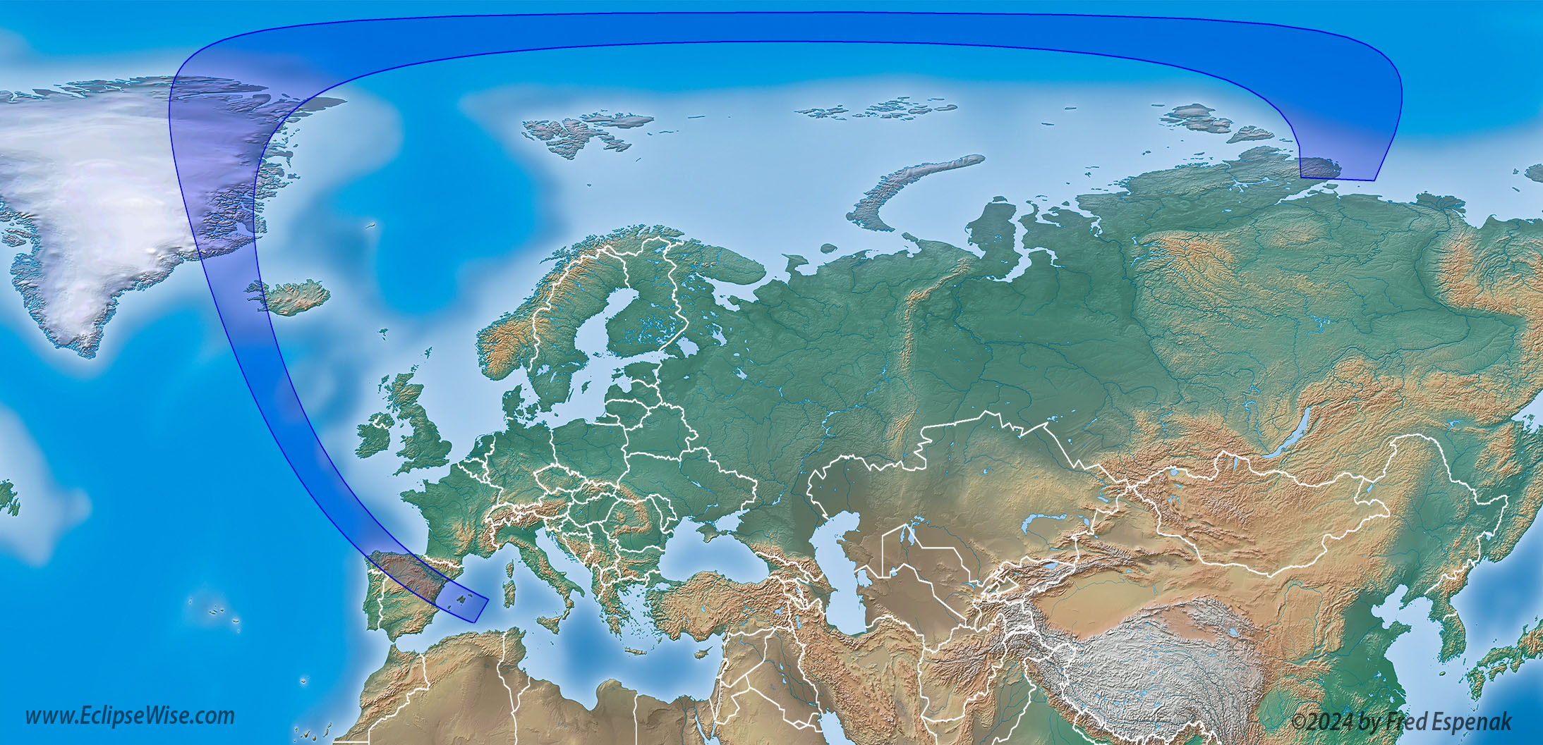 Guide For The Total Solar Eclipse Of 2026 Map 2026 TSE 3c 
