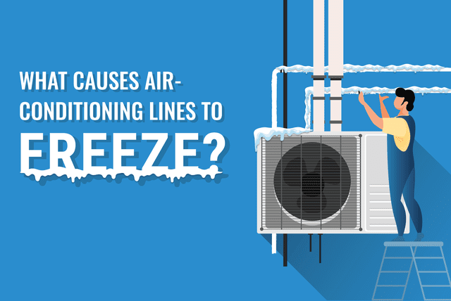 what causes air conditioning lines to freeze