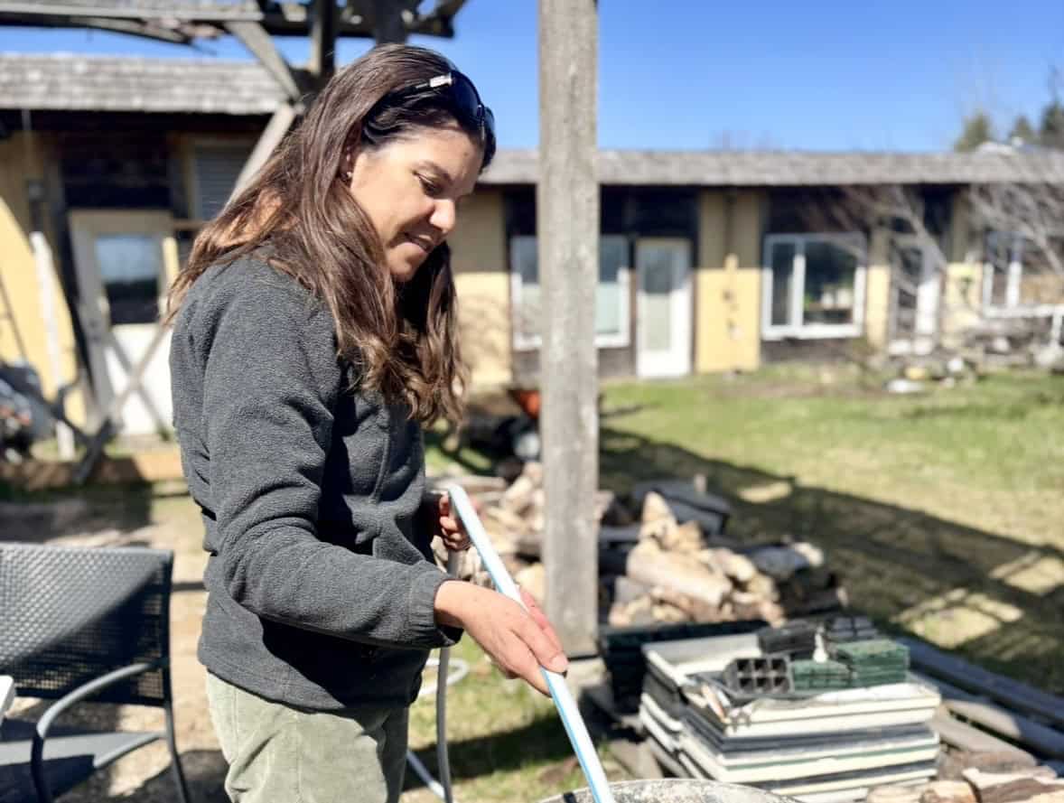 Learning valuable life skills by Helping in the garden in an eco-village community