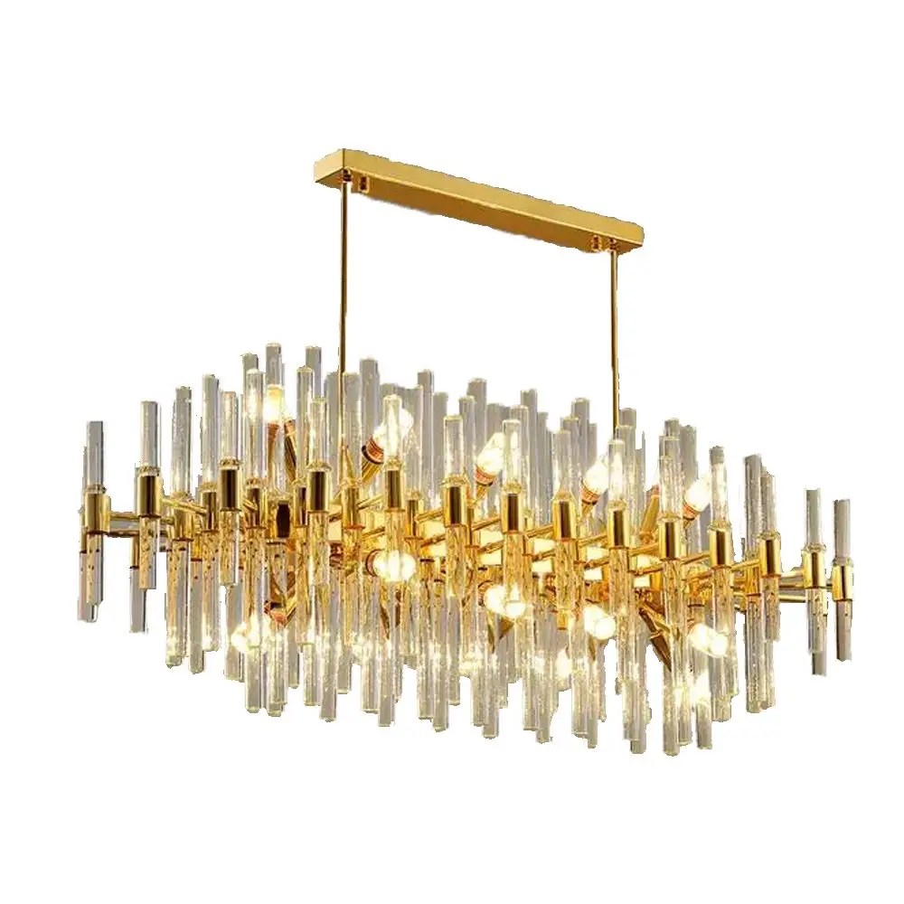 Gold Floating Crystal Chandelier