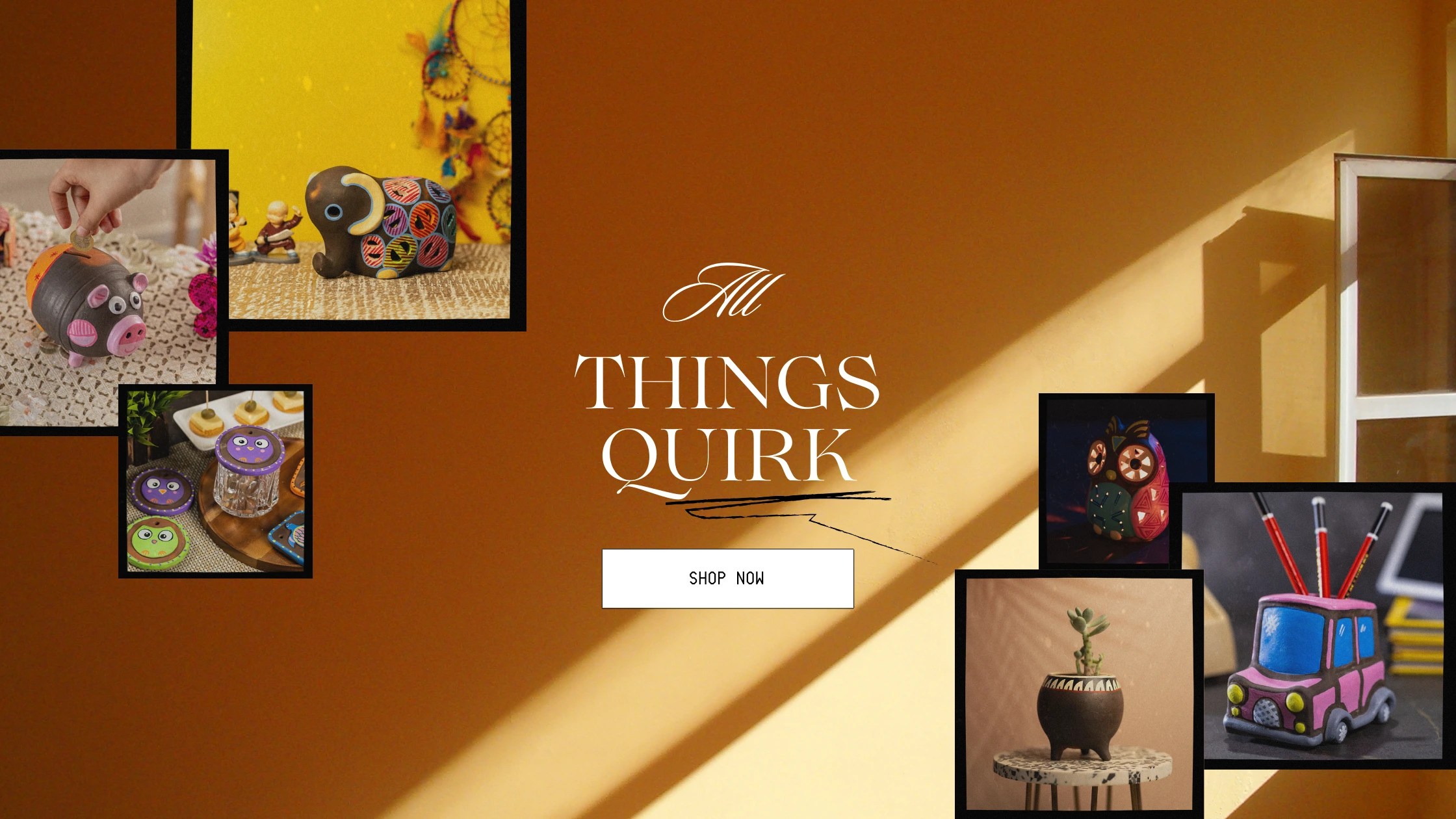 Ecoignis hero banner terracotta products quirky colourful gifts