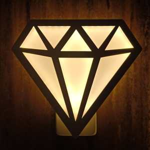 Diamond shaped wall light with backlighting at ECOLIGHT