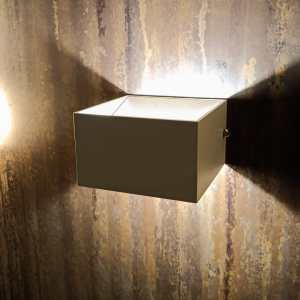 Cube shaped wall light giving backlighting at ECOLIGHT