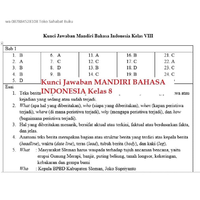 Soal dan jawaban dari tugas mandiri 1.2 dalam buku ppkn kelas 10 sma/ smk/ ma/ mak kurikulum 2013 terbitan kemendikbud halaman 14. Terkini Kunci Jawaban Buku Mandiri Pkn Kelas 8 Penerbit Erlangga