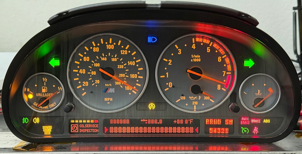 Écran LCD + Kit Réparation Tableau De Bord BMW E38 E39 E53 X5 Jaune - Remplacez Votre Cluster Défectueux Facilement