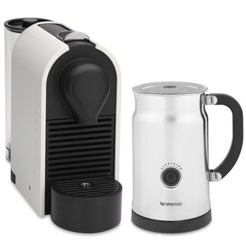 Nespresso U C50 Espresso Maker with Aeroccino Milk Frother Pure Cream