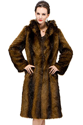 Brown fur vest with hood for women boots clearance
