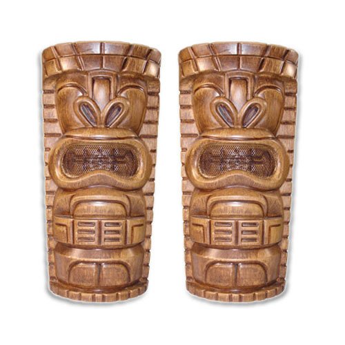 TikiToonz 320 Watt Pair 2Way Outdoor Weather Resistant Tiki Speakers