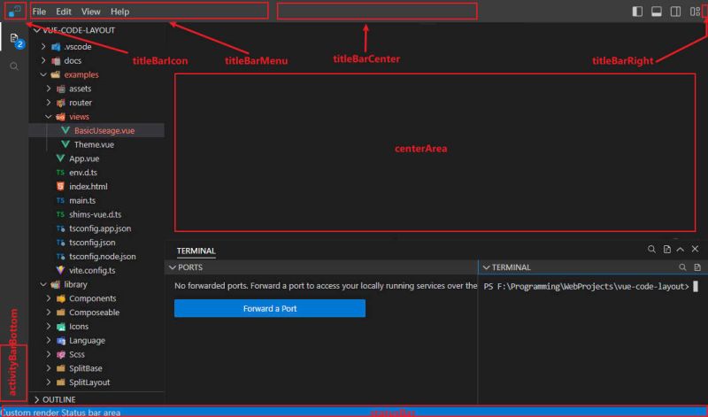 Codelayoutcustomizelayout Vue Code Layout - Creative Desktop Dark Patterns | Free Download