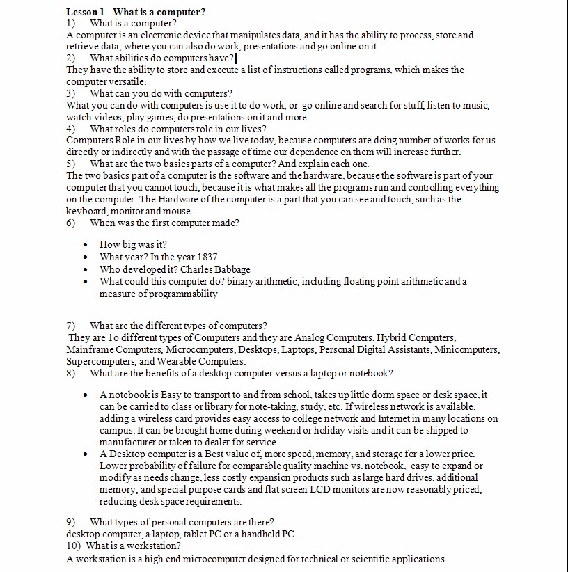 Lesson 1 – What is a computer? | Edder's Blog.