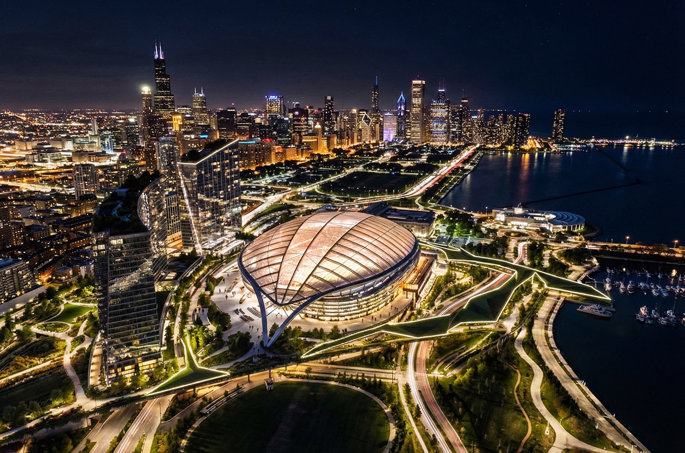 Futuristic Soldier Field concept urges Bears to stay in Chicago