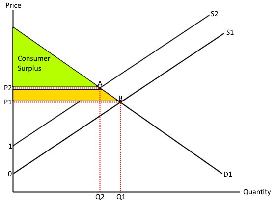 Decrease In Consumer Surplus Consumer and producer surplus - Edexcel Economics Revision