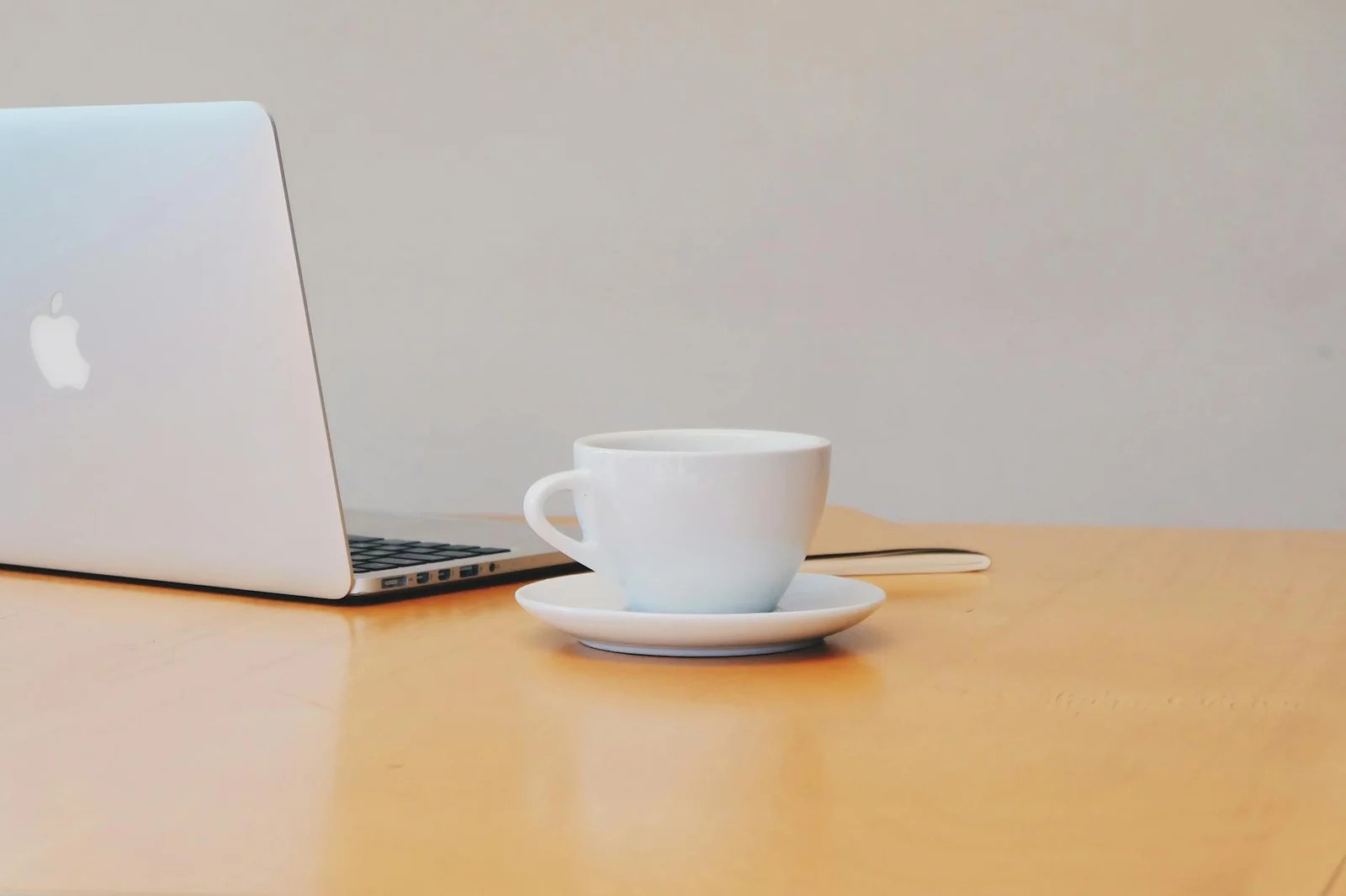 close up of tea cup on table