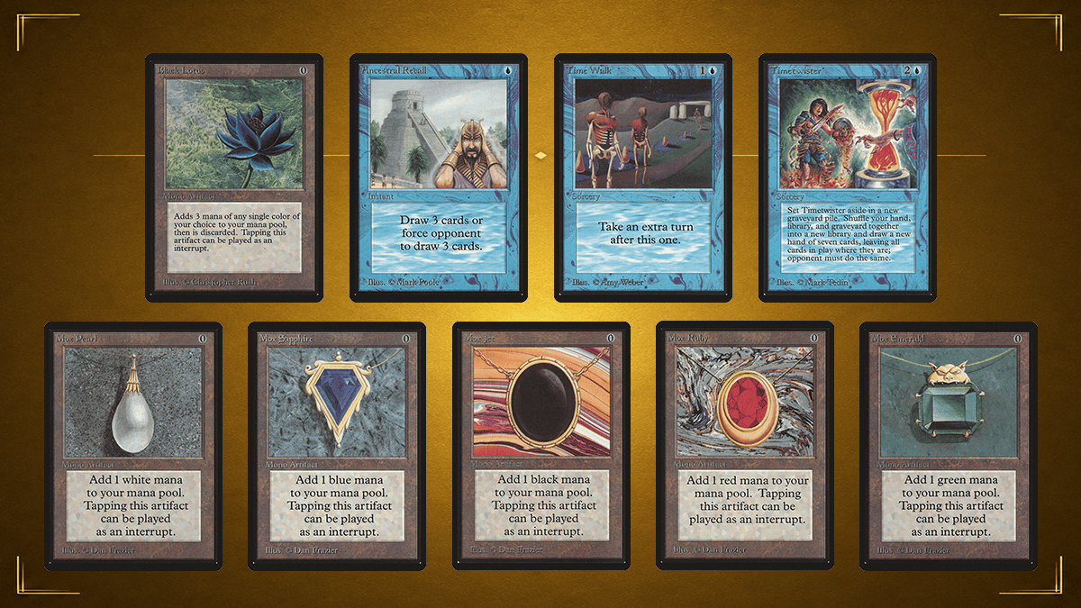 Old School Magic Power Nine cards
