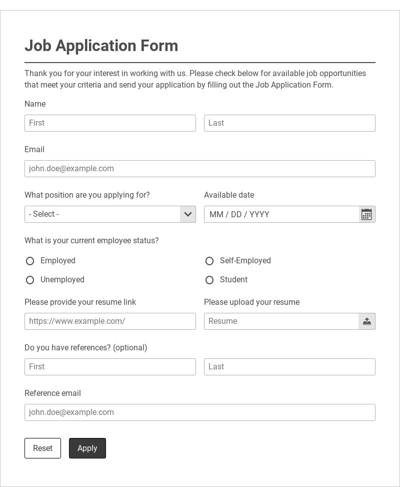 Church Membership Application Template