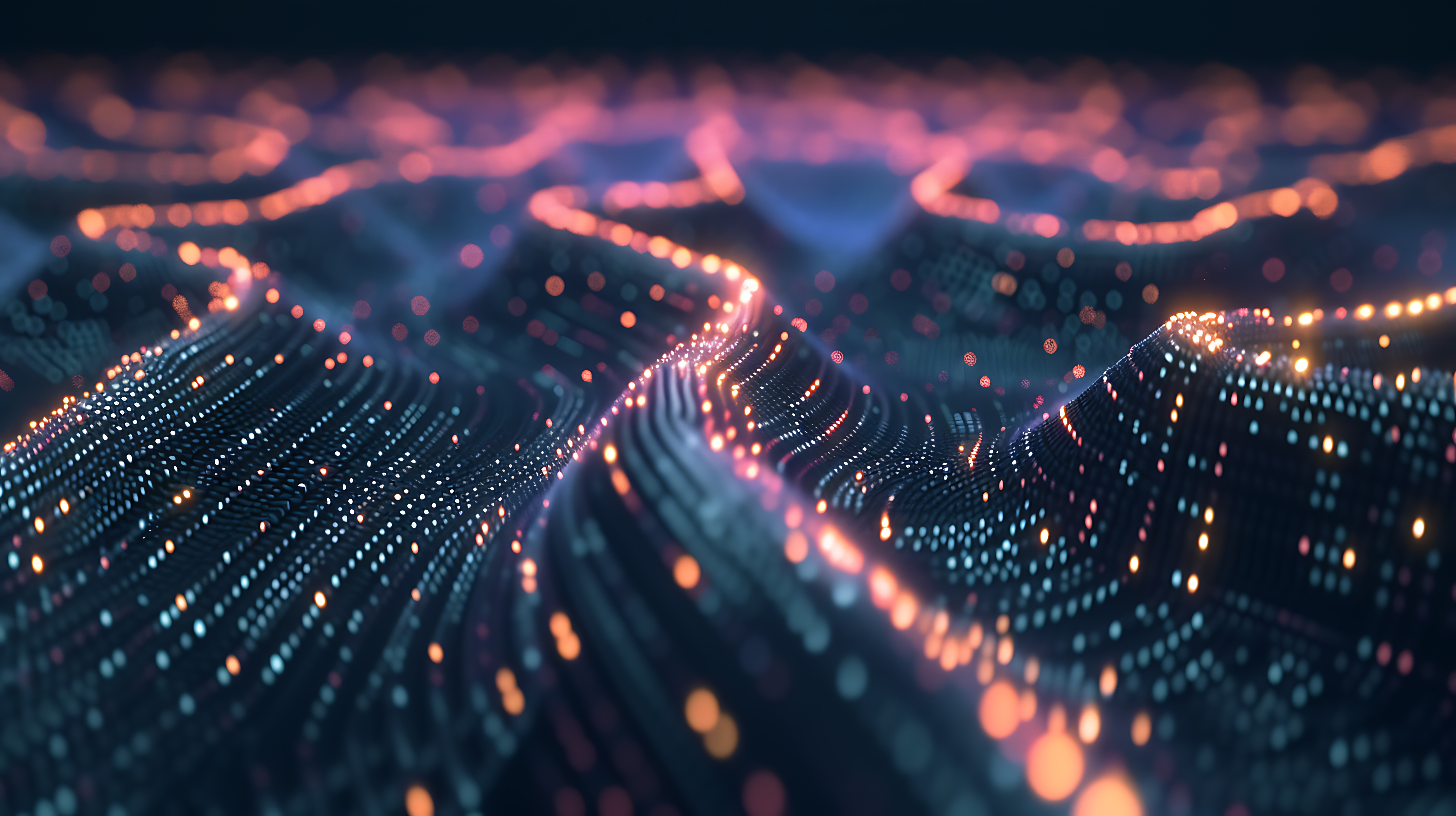 A stunning 3D abstract render of a cutting-edge neural network, resembling a futuristic brain. This mesmerizing image captures the essence of advanced artificial intelligence and the limitle