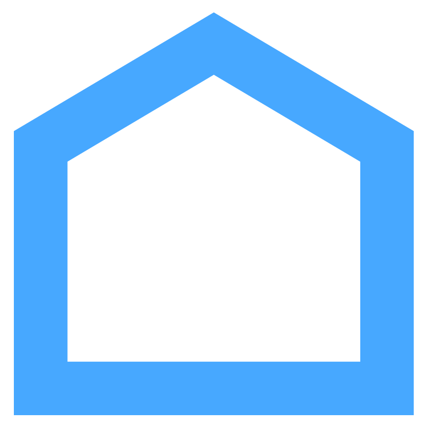 Icon showing a home
