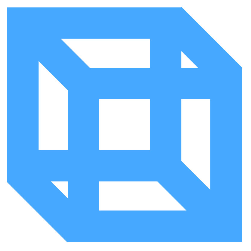 Icon showing a cube to represent 3D Imaging