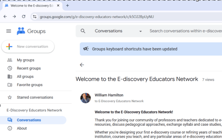 E-discovery Educators Network