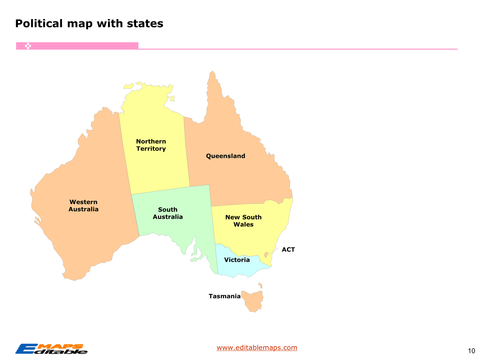 Australia Map Editable PowerPoint Maps Australia Map 10 