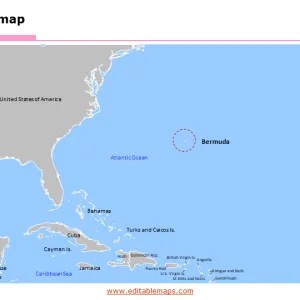 Bermuda Map With 9 Parishes And 2 Editable PowerPoint Maps Bermuda Map 1 300x300 