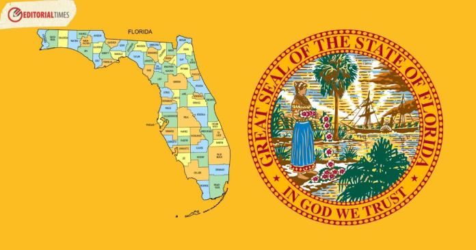Florida map and seal