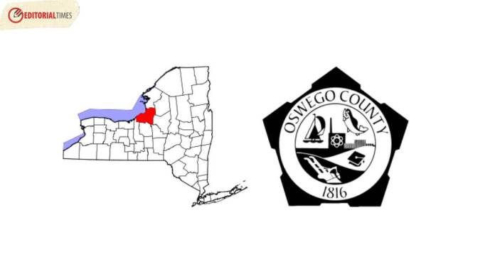 Oswego NY map and seal