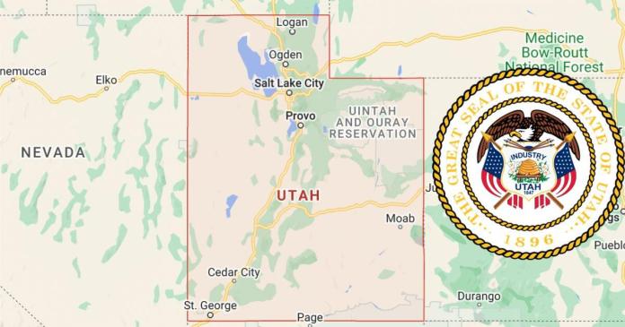 Utah map and seal