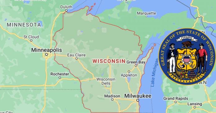 Wisconsin map and seal