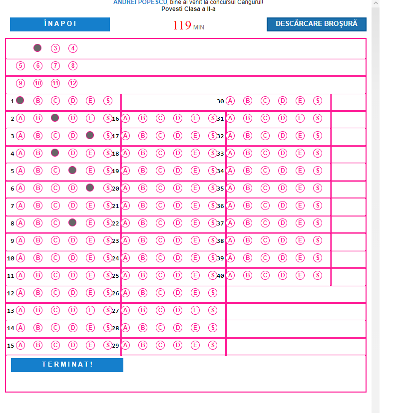Exercitii matematica, limba romana si cultura generala. E Test 1 De Antrenament Clasa A Iv A Cangurul Digital La MatematicÄ Cangurul Net Editura Sigma