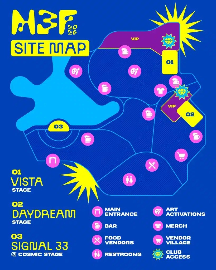 M3F 2026 Set Times And Essential Info EDM Identity M3F26 Map Detail 4x5 1