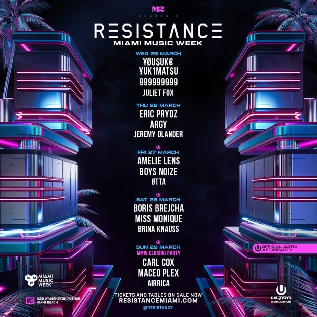 Ultra Music Festival 2026 Set Times And Essential Info EDM Identity RESISTANCE Miami Music Week 2026 Lineup 1024x1024 