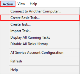 Create a Basic Task Using Task Scheduler on Windows