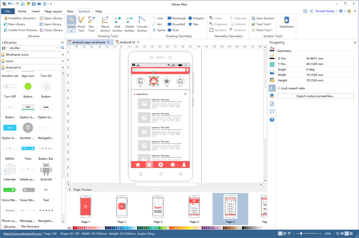 Simple to learn, quick to master. Smart And Simple Android Ui Wireframe Tool Edrawmax