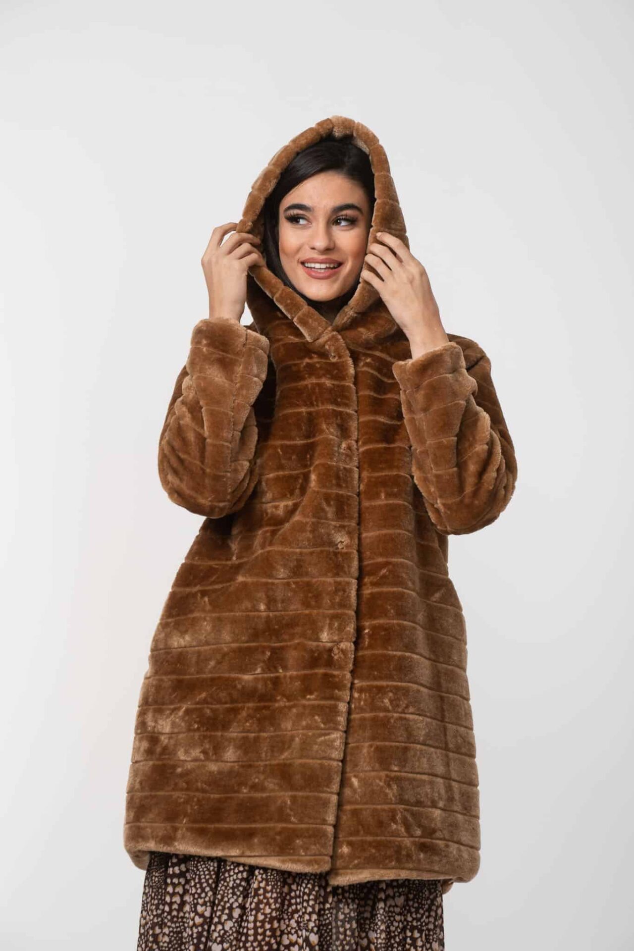  ΓΟΥΝΑ ΜΕ ΚΟΥΚΟΥΛΑ ΜΠΕΖ Μπεζ 2026